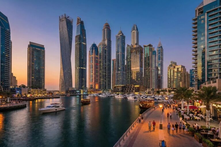 A First-Timer’s Guide to Experiencing Dubai Marina at Night Ideal placement